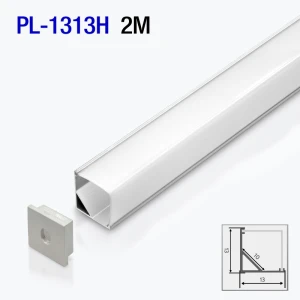 Profil din aluminiu pentru bandă LED de colț argintiu 2m/set 13*13mm PL-1313 2m PANLIGHT