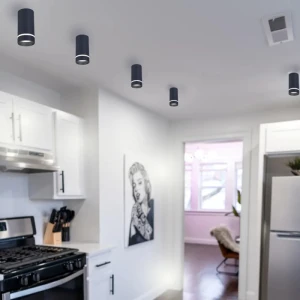 Точечный накладной светодиодный светильник LED 5W 4000K круглый черный 55x90mm PL-234355B-thumb-3
