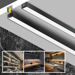 Profil aluminiu LED aplicat PL-1010-BL 3m negru 10*10mm PANLIGHT