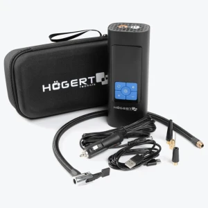 Compresor auto portabil cu acumulator Hoegert funcție powerbank și lanternă, USB Type-C HT8G626