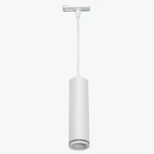 Подвесной трековый светильник однофазный GU10 max35W круглый белый 56x200mm PL-23021W