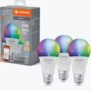 Умная лампа LED SMART+ WiFi 9W E27 220В RGBW FR 3шт OSRAM