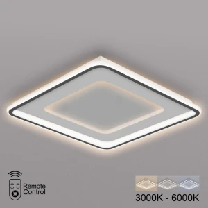 Светодиодная люстра 130W 9750Lm 3000K/4000K/6000K черная PL-21853B
