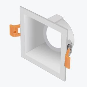 Встраиваемый светильник GU10 квадратный белый 82x82x42mm IP20 PL-23517W