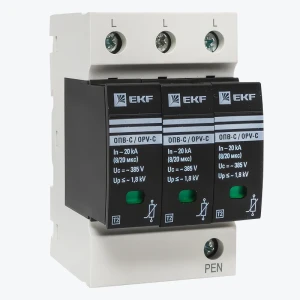 Разрядник OPV-C/3P In 20kA 440V Ekf OPV-C3