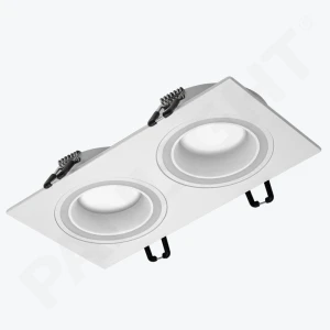 Встраиваемый спот GU10/GU5,3 квадрат белый 172x92x30mm IP20 PL-232442W