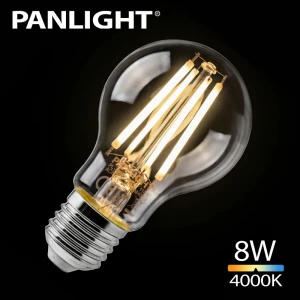 Bec LED White filament 8 W A60 E27 4000K 1055lm 230V PL-A60FW8W/E27 PANLIGHT