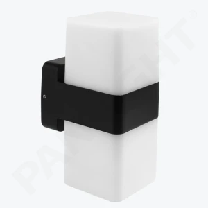 Aplică LED de fațadă 14W 3000K bidirectională IP54 neagră 205x110x80mm PL-25183D-thumb-1