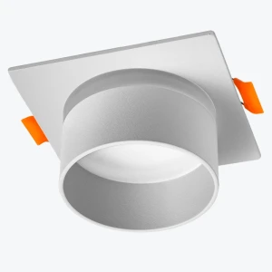Spot incorporat GU10 patrat alb 92x92x55mm IP20 PL-23425W