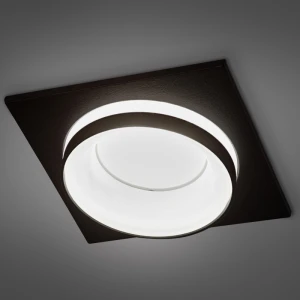 Spot incorporat GU10/GU5,3 patrat negru 91x37mm IP20 PL-23007B-thumb-2