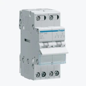 Переключатель I-0-II Hager 2P 40A 230В 2M SFT240
