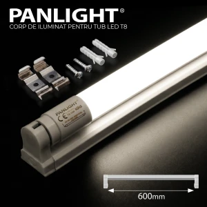 Corp Tub LED T8 - Suport 1x60cm IP20 PL-T8FXB60 PANLIGHT