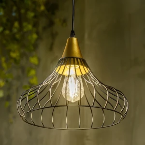 Светильник подвесной LOTTE 2622 1*E27 IP20 D33cm черный-золотой OS-LOT-11-DEC