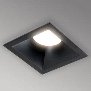 Встраиваемый светильник GU10 квадратный черный 82x82x42mm IP20 PL-23517B