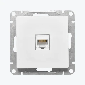 Розетка RJ45 Cat.5e, компьютерная 1 модуль белая Epica UP1-SOW-RJ45-5