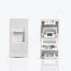 Priză calculator RJ45 1 modul alb PL-4500R-W