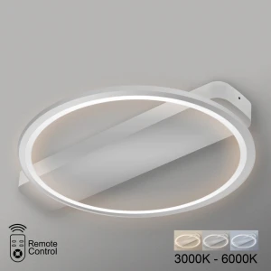 Светодиодная люстра 36W 2500Lm 3000K/4000K/6000K белая PL-21802W