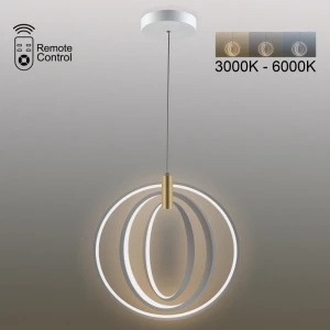 Светодиодная люстра 36W 2700Lm 3000K/4000K/6000K белая PL-21154W