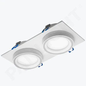 Светильник 2*GX53 встр. квадрат белый IP20 215x110x40mm PL-245062W