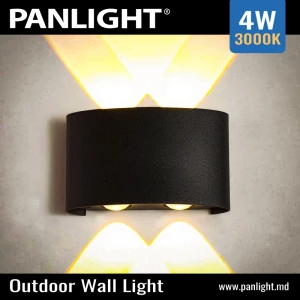 Фасадный светильник на 4 линзы 3000K Черный 4x1W LED IP54 PL-25014 120x80x38mm