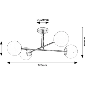 Lustră suspendată 4xE27 auriu, IP20 230V PD23030-4-thumb-4
