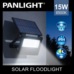 Proiector LED 15W solar cu senzor 1200lm IP54 6500K 2600mAh PL-FLS-15S-CW PANLIGHT