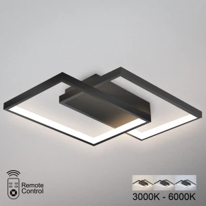 Светодиодная люстра 50W 3500Lm 3000K/4000K/6000K черная PL-21807B