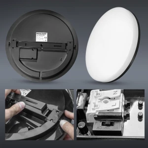Плафон потолочный LED 24W 3CCT PL-CL24H5Y3CCT-BL 230V IP54 черный 330x50 PANLIGHT-thumb-3