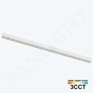 Proiector LED Liniar Grilă 30W 24° 3CCT 48V Alb, șină magn Ultra Slim 555 мм PL-30MTA3CCT-WH