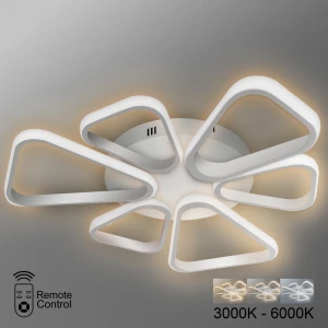 Светодиодная люстра 100W 7500Lm 3000K/4000K/6000K белая PL-21854W