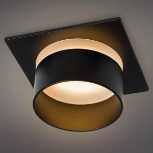 Spot incorporat GU10 patrat negru 92x92x55mm IP20 PL-23425B