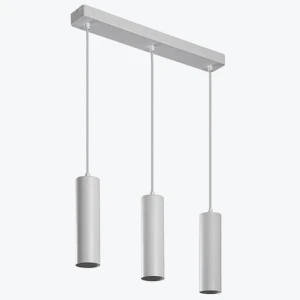 Подвесной точечный светильник 3XGU10 круглый тройной белый 56x200mm PL-230143W