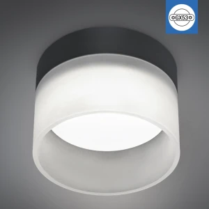 Спот накладной и встр. GX53 круглый черный 85x60mm IP20 PL-24439B