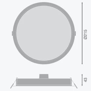 Spot LED Downlight DL DN 215 24W 840 BK IP44 LEDV