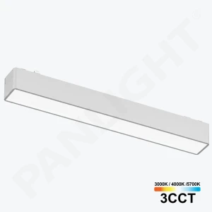 Proiector LED 10W 3CCT liniar Mat, Magnetic Alb 48V Ultra Slim, 230mm, PL-10MTB3CCT-WH PANLIGHT
