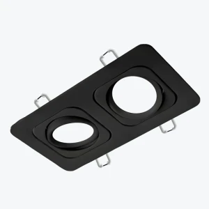 Встраиваемый светильник 2xGU10 квадратный черный 180x90x30mm IP20 PL-235042B