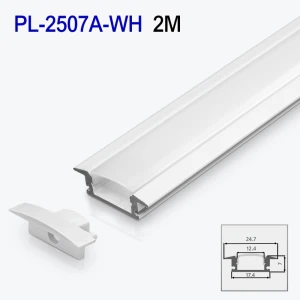 Profil din aluminiu pentru bandă LED interior alb 2m/set 24.7*7mm PL-2507A-WH 2m PANLIGHT