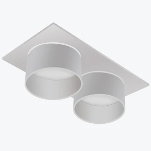Встраиваемый светильник 2xGU10 квадратный белый 174x92x58mm IP20 PL-234252W