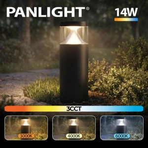 Садовый светильник 14 W 3CCT столбик 30cm, черный IP65 LED PL-251042