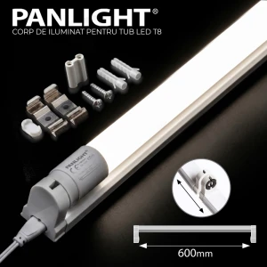 Corp Tub LED T8 - Suport 1x60cm IP20 interconectabil PL-T8FXC60 PANLIGHT