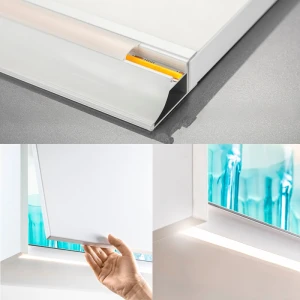 Profil din aluminiu maner corp suspendat pentru bandă LED alb 3m/set 33*18mm PA-GLAXWN3M-AL-10 GTV