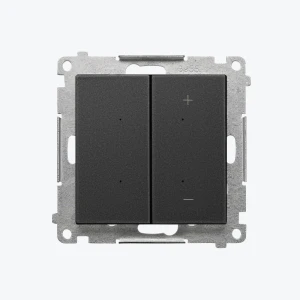 Variator LED WiFi Negru Mat Simon 55 GO întrerupător inteligent cu buton 2-200W, 230V TESL1W.01/149-thumb-1