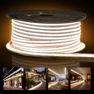 Banda LED COB 220V 10W/m 296led/m 10mm 3000K IP67 50m PL-COB296-WW-220 PANLIGHT