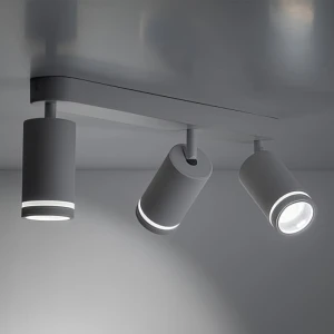 Спот настенно-потолочный поворотный 3XGU10 круглый белый 56x100mm PL-23019W