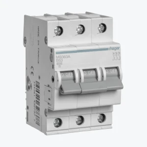 Întreruptor automat Hager 3P 63A 6kA B 3M MB363A