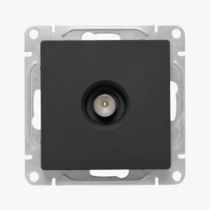 Розетка ТВ одинарная черная Epica UP1-SOB-TV-1