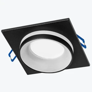 Spot incorporat GU10/GU5,3 patrat negru 91x37mm IP20 PL-23007B-thumb-1