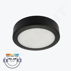 Spot LED aplicat/incastrat 18W 3CCT negru IP20 rotund PL-UL18UPB3CCT 145*180*26.5 PANLIGHT