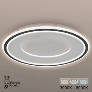 Светодиодная люстра 108W 8100Lm 3000K/4000K/6000K черная PL-21852B