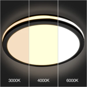 Плафон потолочный LED 50W 3CCT PL-CL50H9Y3CCT-BL 230V IP65 черный 400x55 PANLIGHT